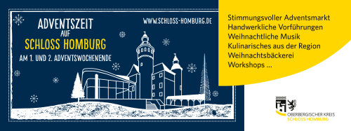 Adventszeit auf Schloss Homburg. (Grafik: Museum und Forum Schloss Homburg)